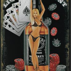 plaque métal vintage PIN UP LIQUOR UP FRONT