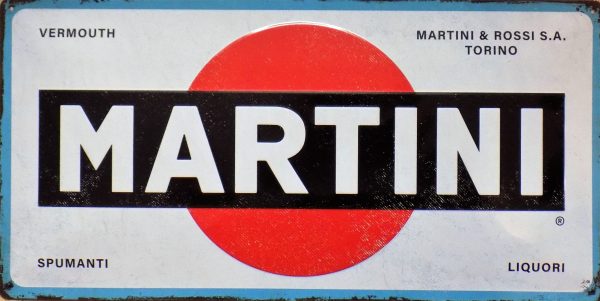 plaque métal martini