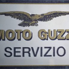 plaque métal vintage MOTO GUZZI SERVIZIO