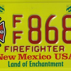 plaque métal vintage NEW MEXICO firefighter