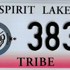 plaque métal vintage NORTH DAKOTA SPIRIT LAKE TRIBE