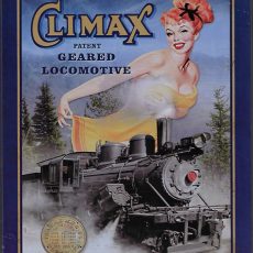 plaque métal vintage PIN UP CLIMAX COMPANY TRAIN