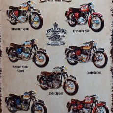 plaque métal vintage ROYAL ENFIELD CYCLE