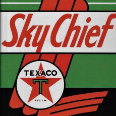 plaque métal vintage TEXACO SKY CHIEF