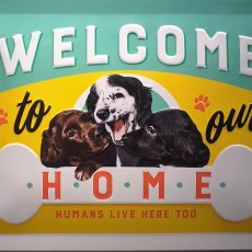 plaque métal vintage WELCOME TO OUR HOME