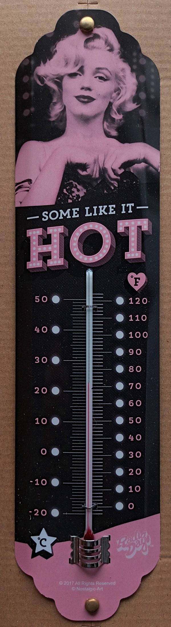 Thermomètre en métal MARILYN MONROE SOME LIKE IT HOT