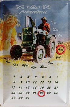 Plaque métal tracteur MAN ACKERDIESEL