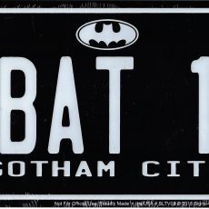 plaque métal immatriculation batman bat 1 gotham city
