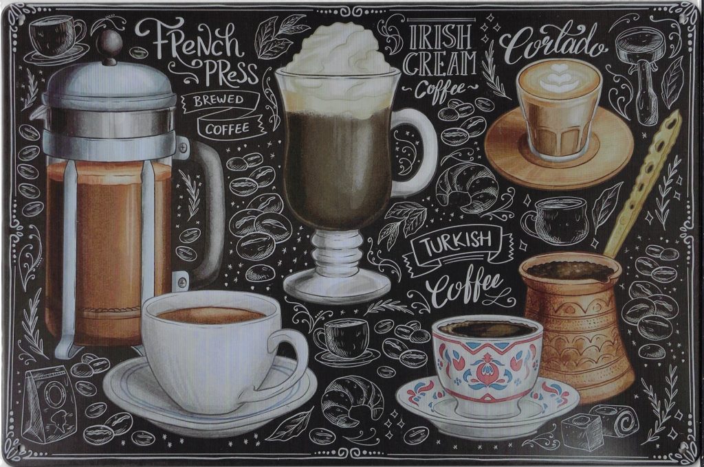 Plaque Murale Vintage étain – Café – 30x20 Cm – Déco Rétro