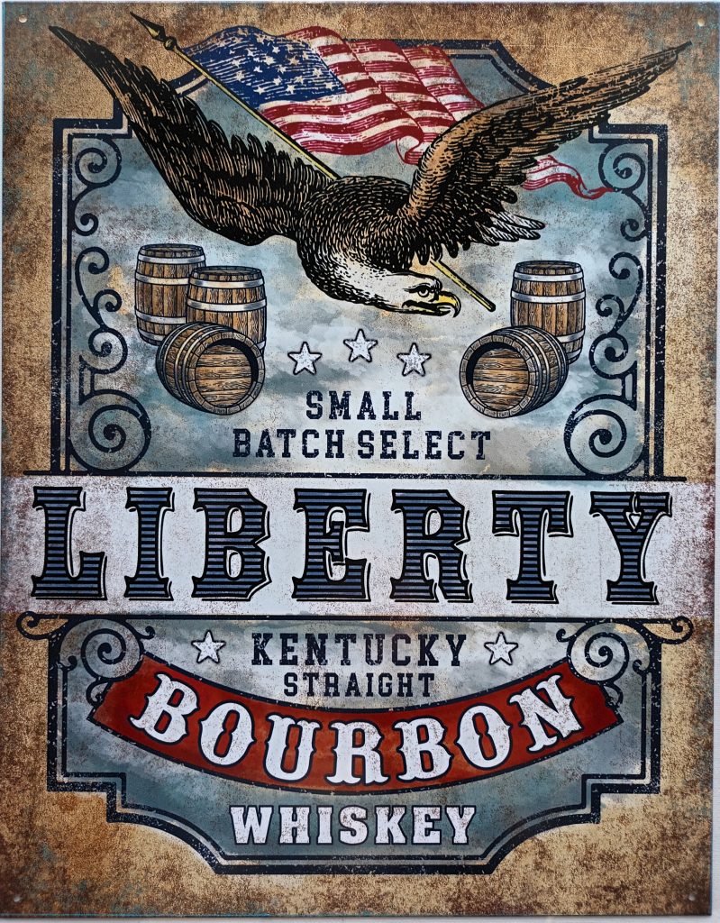 Plaque métal vintage USA MADE IN AMERICA - 40 X 30 CM