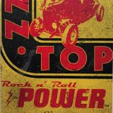 Plaque métal vintage ZZ TOP ROCK'N'ROLL POWER