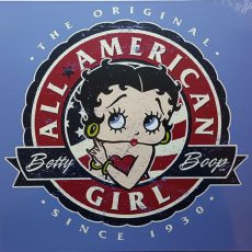 Plaque métal vintage BETTY BOOP ALL AMERICAN GIRL DECO USA