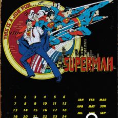 plaque metal this is a job for superman dc comics calendrier perpetuel
