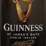 plaque métal bière GUINNESS ST JAMES GATE DUBLIN