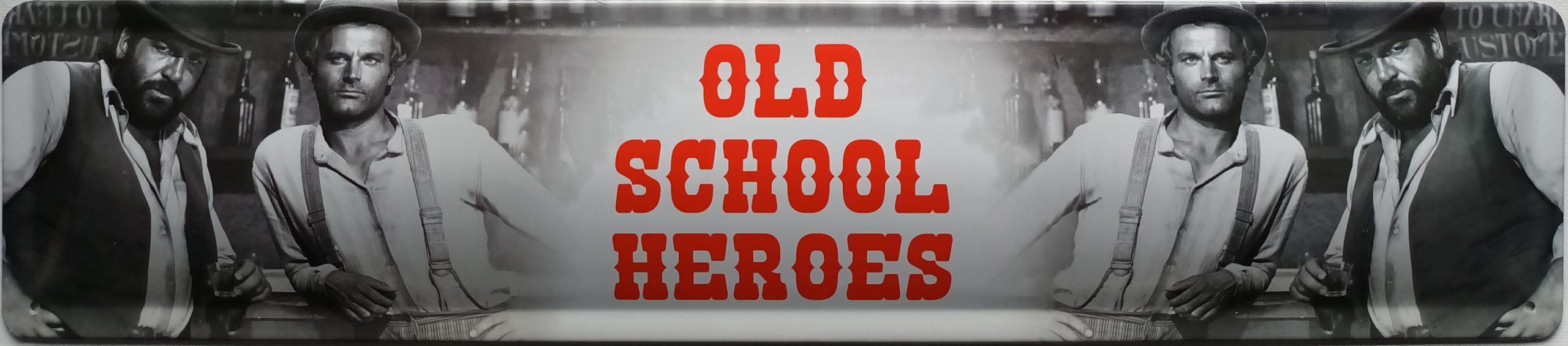plaque metal vintage bud spencer et terence hill old school heroes trinita