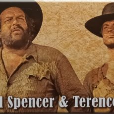 plaque metal vintage bud spencer et terence hill trinita