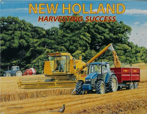 Plaque métal tracteur NEW HOLLAND