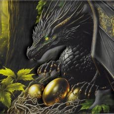 plaque métal fantasy DRAGON VERT