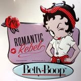 Plaque métal vintage betty boop romantic rebel déco américaine