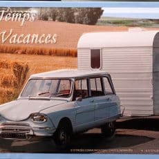 plaque métal vintage CITROËN AMI 6 BREAK 1966 caravane vacances n7
