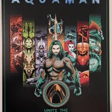 Plaque métal Américaine DC AQUAMAN