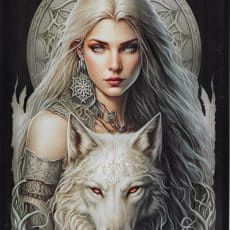 plaque métal FEE ELFE LOUP