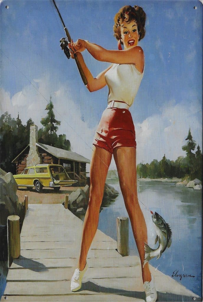 Plaque Métal Pin Up 30 X 20 Cm - Déco Murale Vintage